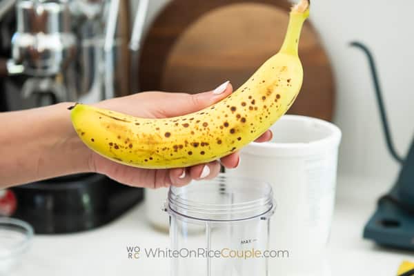ripe banana for iced banana latte