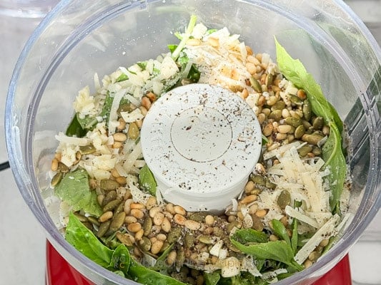 ingredients in food processor bowl