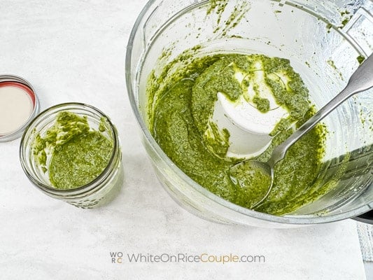 pesto in jar