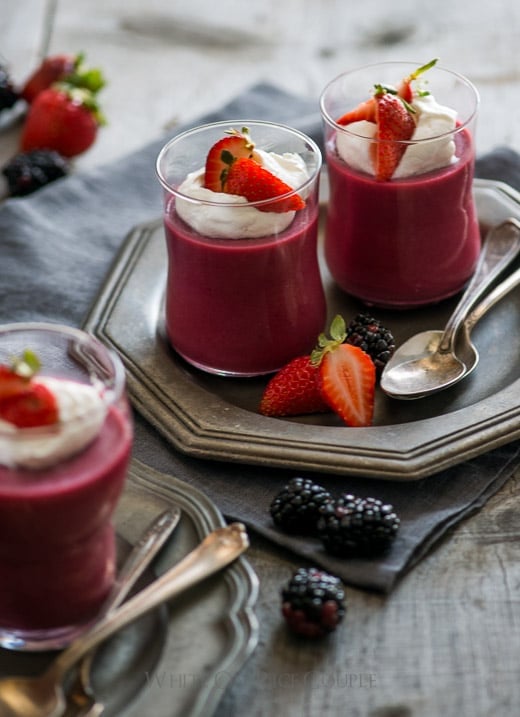 Easy Strawberry-Blackberry Pudding (Dairy Free)