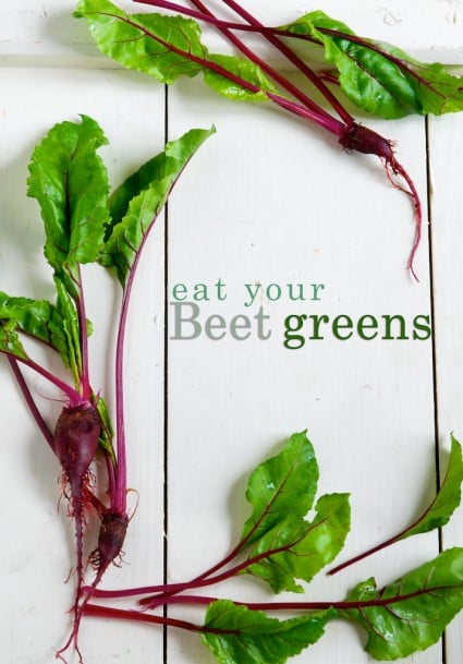 beet greens crostini with goat cheese 