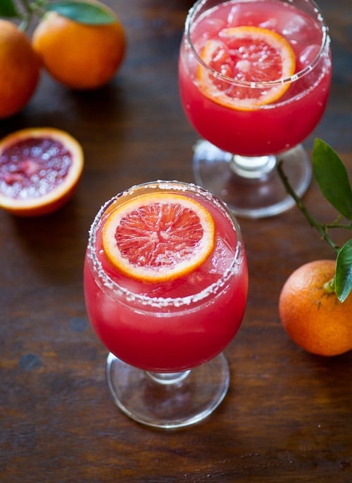 Receta de cóctel Margarita de naranja sanguina con jugo de naranja sanguina  fresca - Las Recetas de JuJo