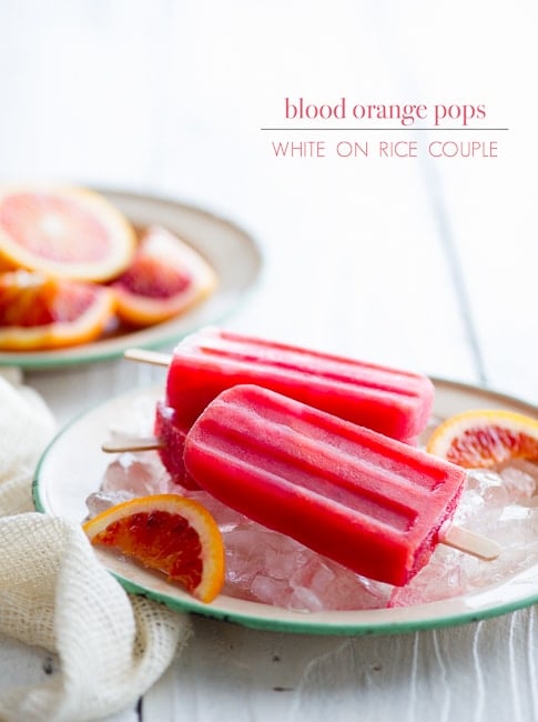 Blood Orange Pops Ice Popsicles Recipe | WhiteOnRiceCouple.com