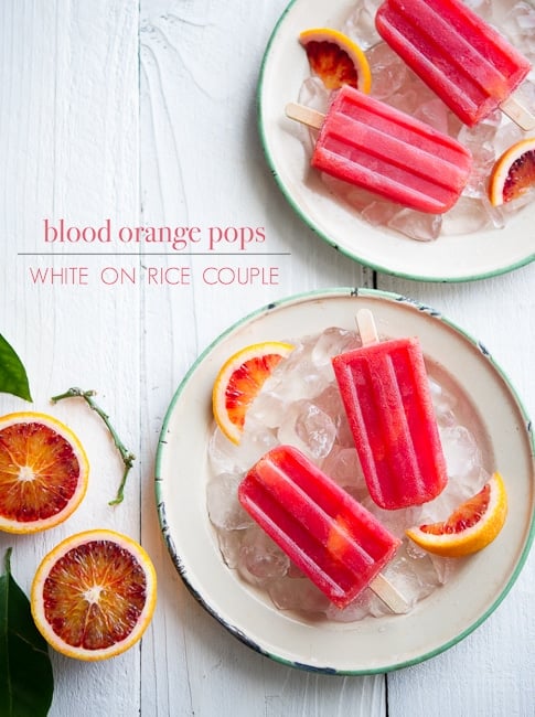 Blood Orange Pops Ice Popsicles Recipe | WhiteOnRiceCouple.com