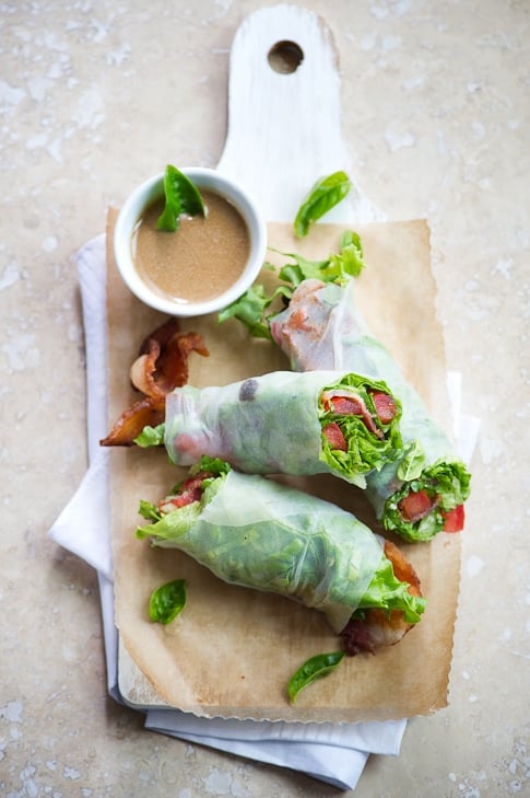 BLT Rice Paper Rolls