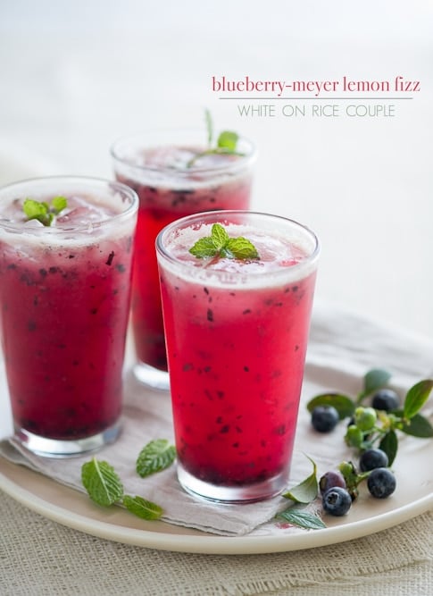 Blueberry and Meyer Lemon Fizz Drink 