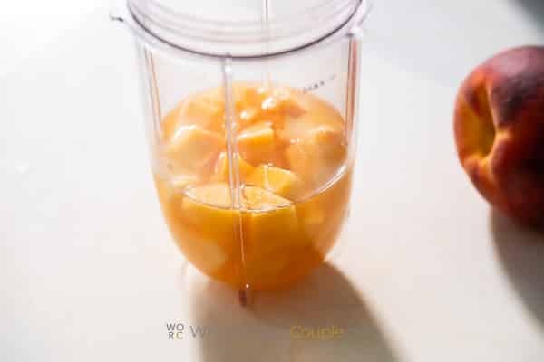 Peach in personal blender