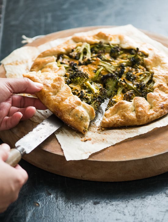 Fantastic Broccoli and Cheese Galette Recipe : Humble ingredients made fancy @whiteonrice