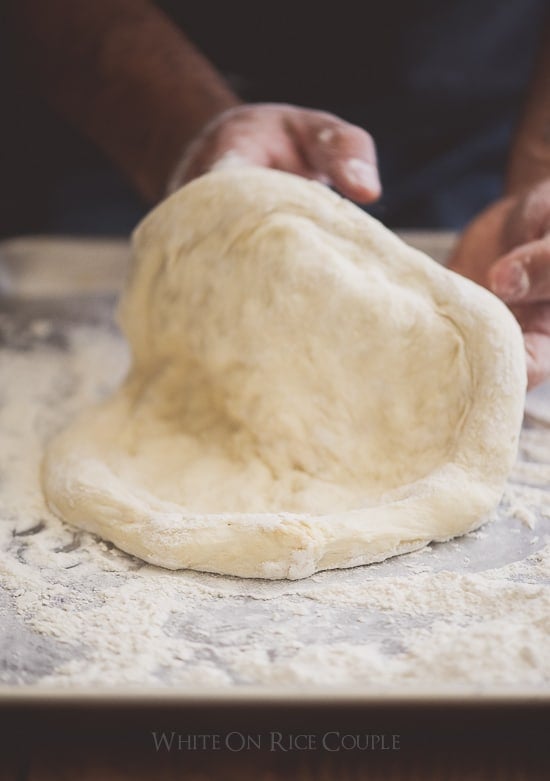 Homemade pizza dough recipe WhiteOnRiceCouple.com