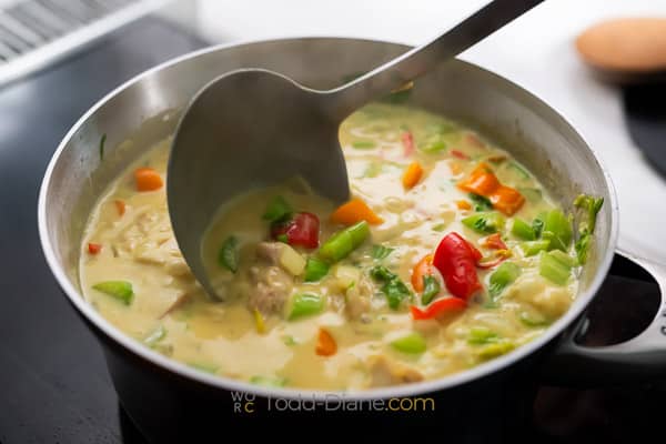 finishing cooking soup