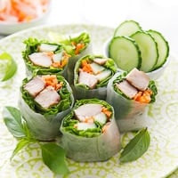 Chicken Rice Paper Rolls {Chicken Summer Rolls} - Cook it Real Good