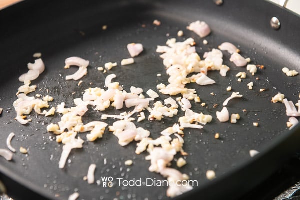 sautee onions and garlic