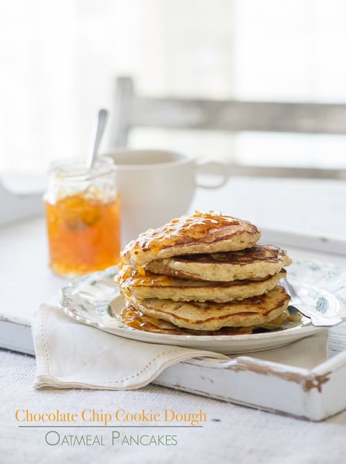 cookie dough oatmeal pancakes