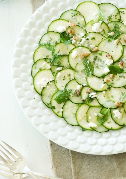 Cucumber Zucchini Carpaccio Recipe 