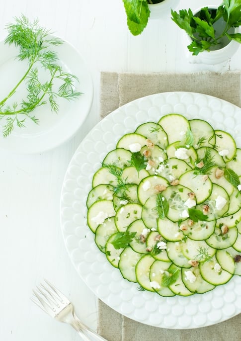 Cucumber Zucchini Carpaccio Recipe