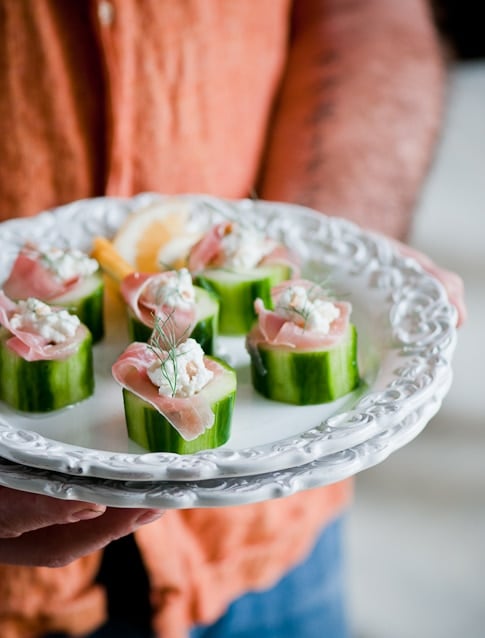 Stuffed Cucumbers Recipe on plate 