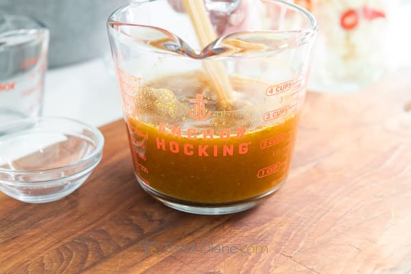 making the curry pickle brine