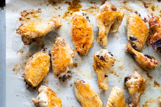 cooked chicken wings
