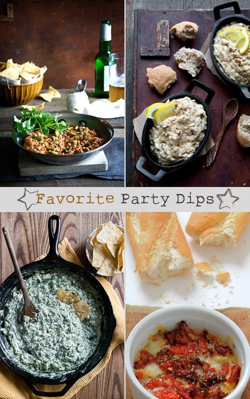 Best Party Dips for Holidays and Game Day Appetizer Dips. These Cheesy Dip Recipes are Awesome! @whiteonrice