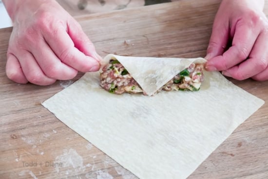 rolling egg rolls
