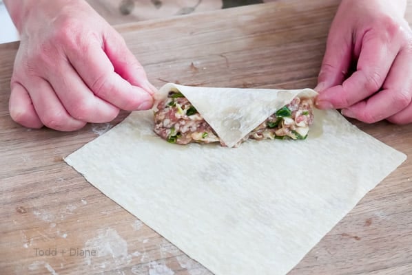 rolling egg rolls