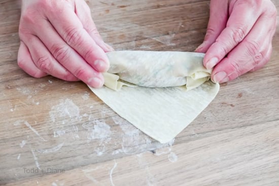 rolling egg rolls