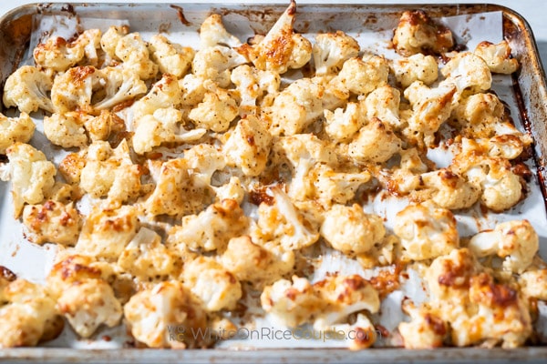 golden cooked cauliflower