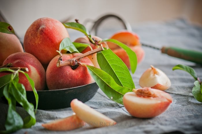 fresh garden peaches 