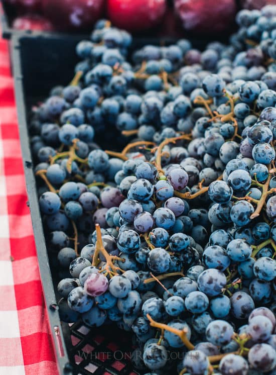 Fresh grapes at the market on @whiteonrice