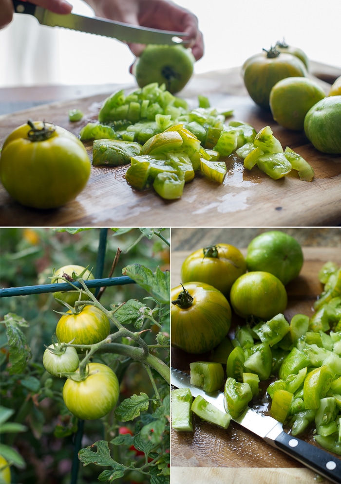Green Zebra Tomatoes from Garden on WhiteOnRiceCouple.com