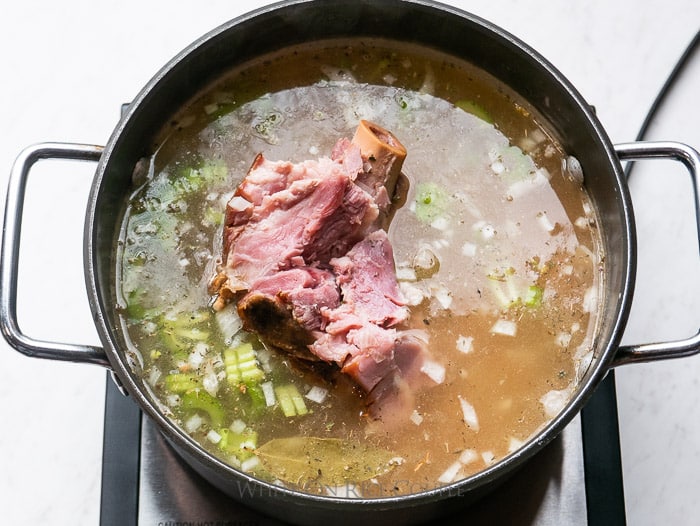 stove top white bean and ham soup recipe on WhiteOnRiceCouple.com