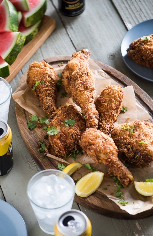 mikes hard lemonade-battered fried chicken is juicy and crunchy amazing | @whiteonrice