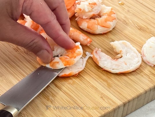 shrimp cutting