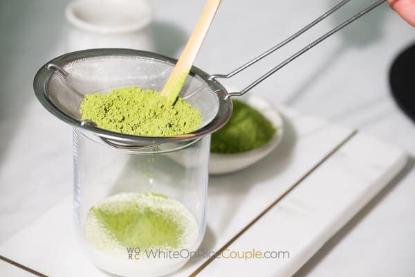 sifting matcha