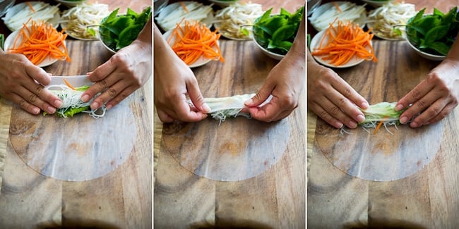 How to make rice paper rolls