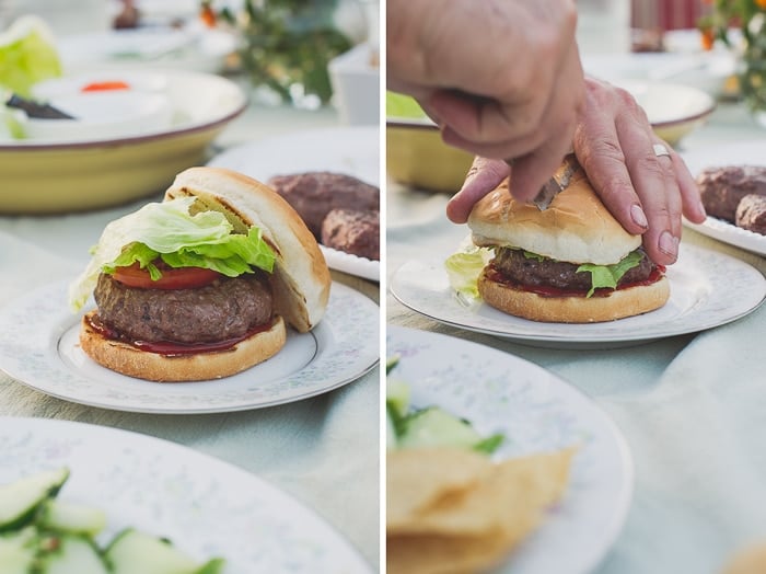 The Juicy Lucy Burgers step by step photos