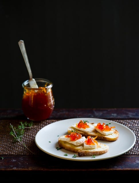 kumquat marmelade recipe with brie on toast 