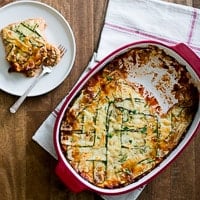 No Pasta, Zucchini Lower-Carb Lasagna is satisfying and delicious | @whiteonrice