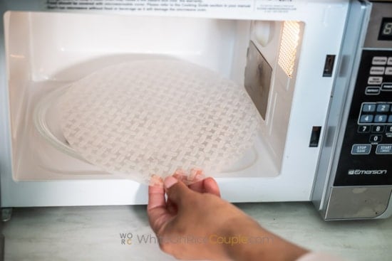 rice paper in microwave
