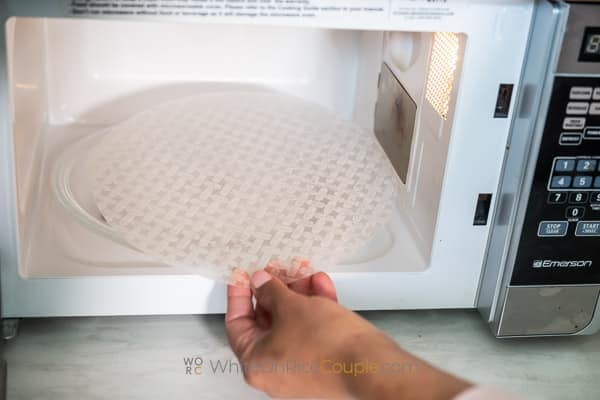 rice paper in microwave