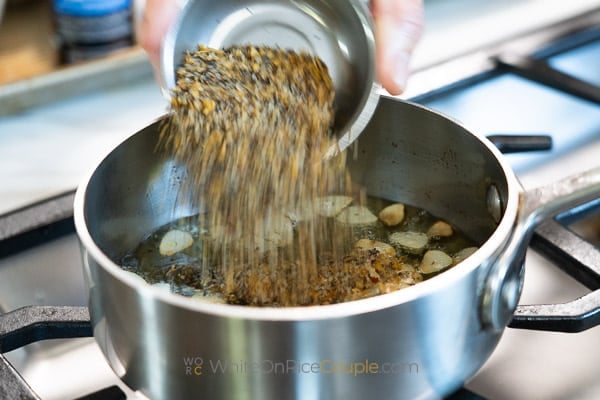adding ingredients