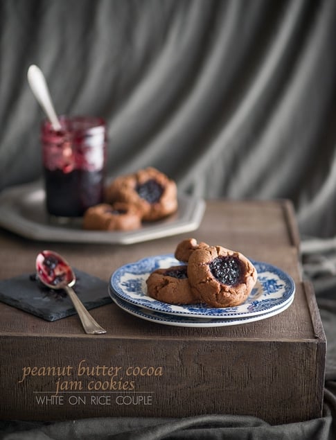 Peanut Butter Jam Cookies on board