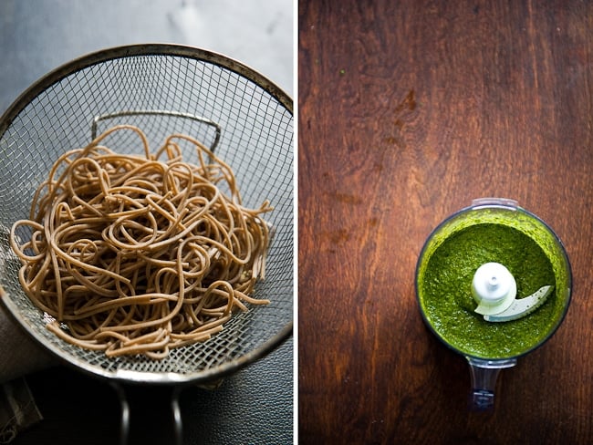 Parsley Pesto Recipe with Soba Noodles or Pasta