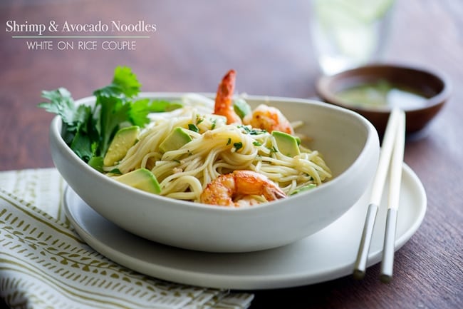 avocado Shrimp Noodle Salad 