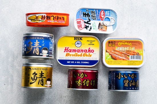 Japanese canned seafood