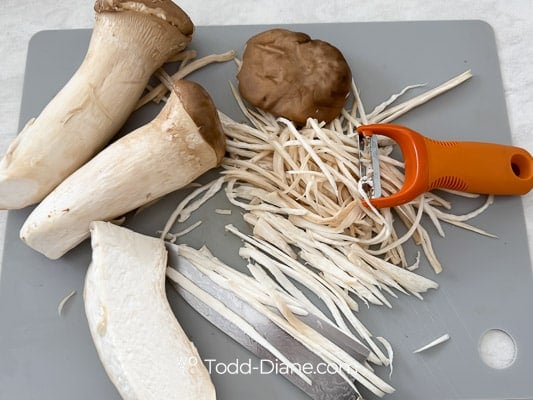 shredded mushrooms