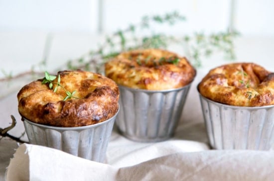 Parmesan Herb Popovers Recipe on board