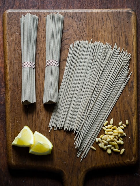 Parsley Pesto Recipe With Soba Noodles White On Rice Couple