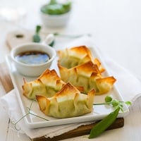 Pea Potstickers Recipe Baked in Oven VEGETARIAN | White On Rice (2024)