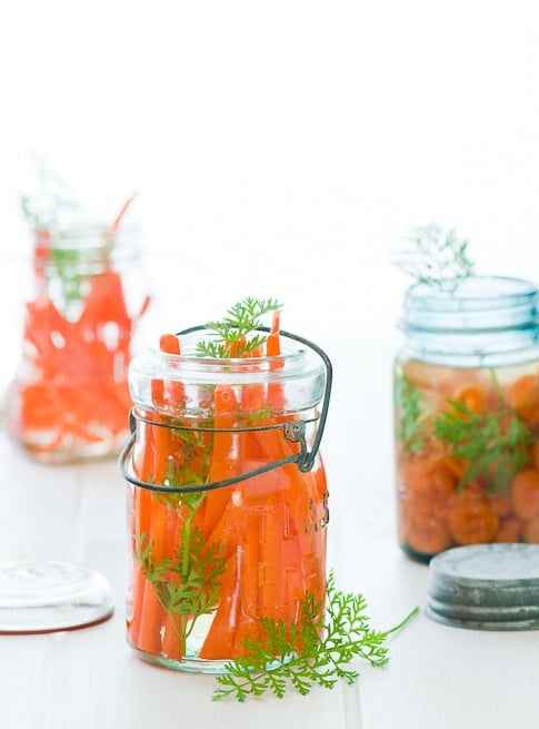 Vietnamese pickled carrots recipe with daikon radish for Vietnamese banh mi | @whiteonrice